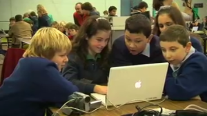 Children learning using ICT